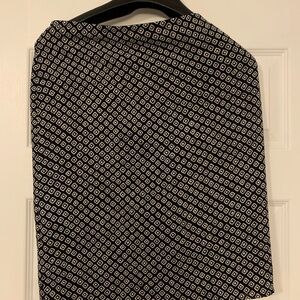 Elegant Black and White Patterned Skirt